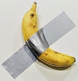 Banana Taped to Wall